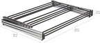 Amazon Basics Foldable Portable Laundry Drying Rack for Indoor Air Drying Clothing, 14.5 x 29.5 x 41.8 inches (LxWxH), Chrome Silver