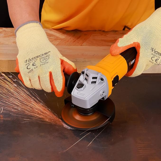 Hoteche 4-1/2-Inch Angle Grinder 6-Amp Compact Grinder Tool for Metalworking and Masonry Cutting (Tool Only)