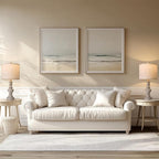 BOBOMOMO Tradition 20" Rustic Table Lamp Set of 2 for Living Room Bedroom Bedside Desk Lamps Bedroom Nightstand Vintage Lamps Linen（Suitable for Decorating Small Areas）