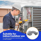 Liquid Tight Connector 3/4 Inch 90 Degree Non Metallic Flex Electrical Conduit Fittings, Electrical Conduit Connector Fitting for PVC Pipe Cable Home Kitchen (25 Pcs)