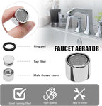Litoexpe 15/16 Inch Faucet Aerator 4 PCS, Kitchen Sink Aerator Replacement Parts, Sink Faucet Female Thread Faucet Filter with Brass Shell and Gasket for Bathroom