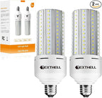 LED Light Bulb 500W Equivalent 7500 Lumen Led Corn Light Bulb,2 Pack 5000K Daylight White E26 LED Bulbs for Large Area Lighting Wide Application for Warehouse