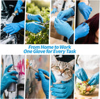 4 Mil Nitrile Gloves Disposable Latex Free, Blue Rubber Gloves Safe for Food Prep, Cooking, Cleaning, Exam, 1000 PCS