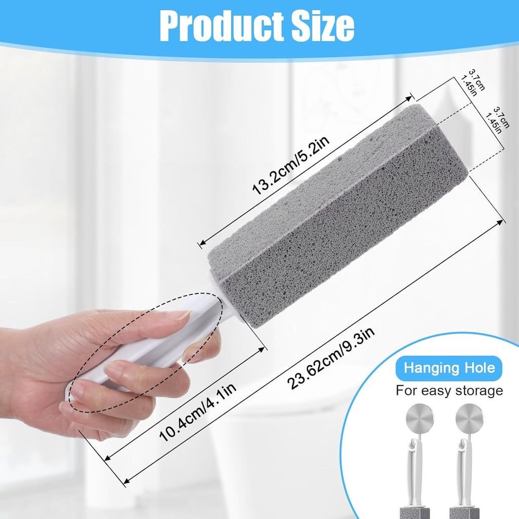 16 Pack Pumice Stone for Toilet Cleaner, Pumice Stone Bathroom Cleaning Supplies with Handle for Toilet, Bathroom, Cooktop, Grill, Kitchen Sink