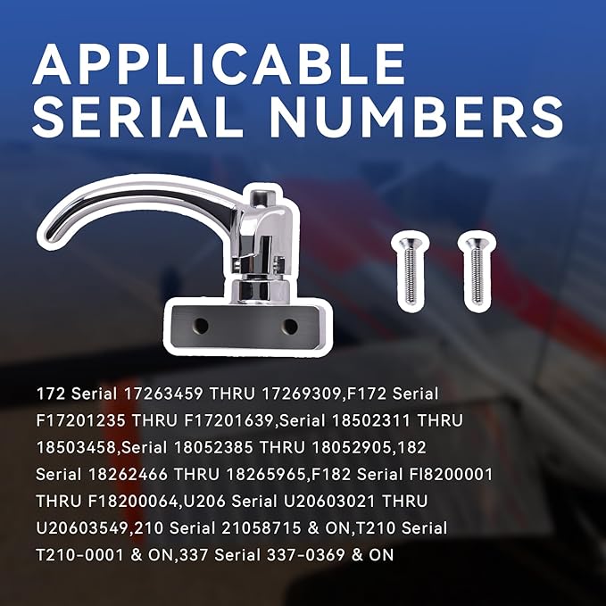 Right Hand Window Latch with Screw Compatible with 1954-1977 Cessna100,200,300 Series Aircraft