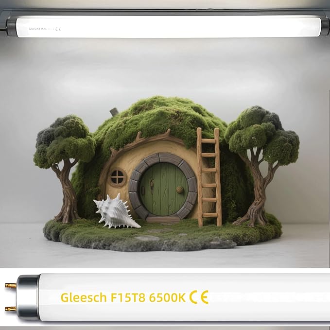 15W 18" T8 Linear Fluorescent Light Tube Bulb, 1.5 Feet F15T8 DL Medium Bi-Pin G13 Base 6500K Daylight 6 Pack