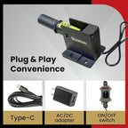 Laser Level ML-100 Red Line Generator for Indoor Large-Scale Cutting, Measuring, Alignment, Construction, Laser Projector, Waterproof, Type-C Charging, Magnetic Base, Class 1 product