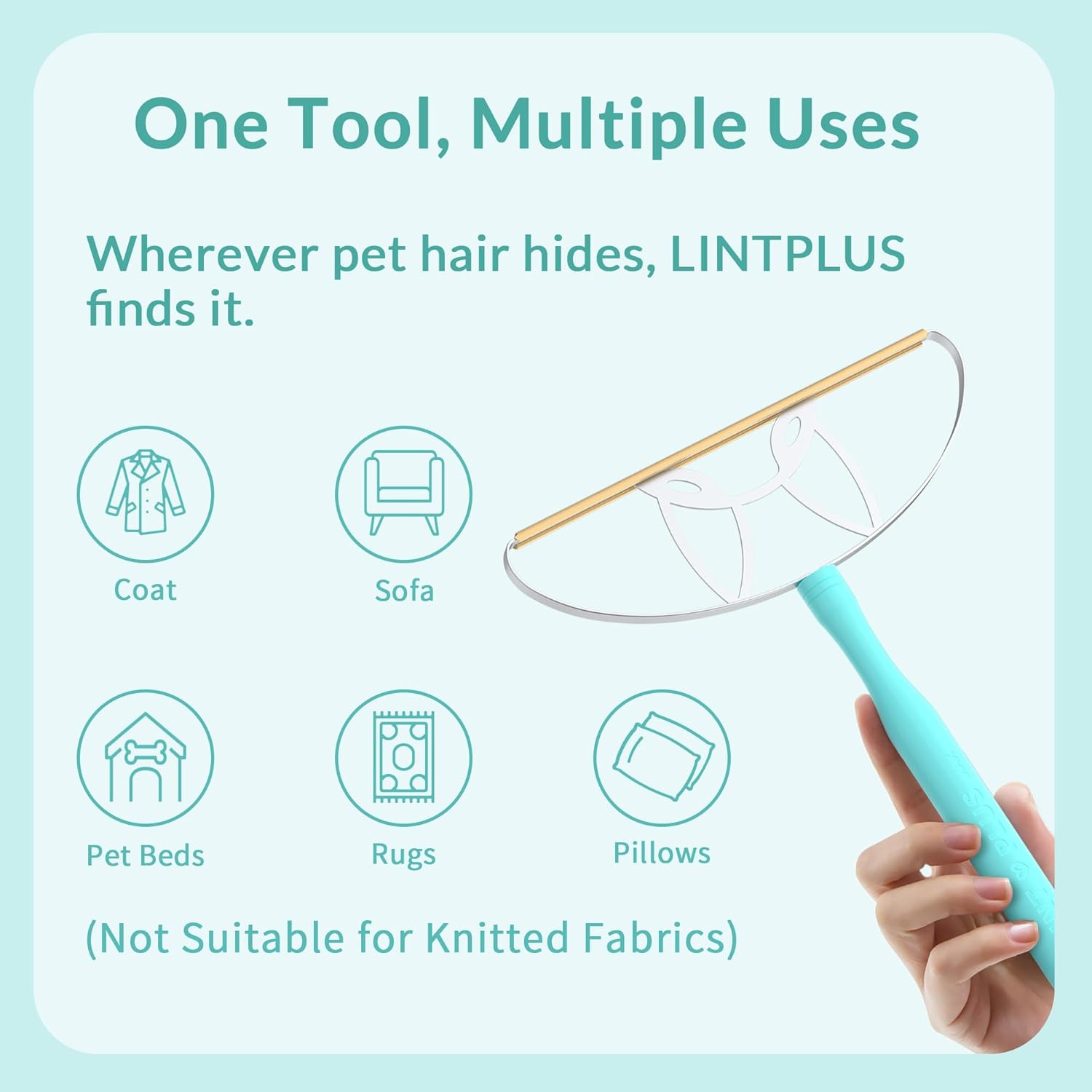 220mm-Blade-LINTPLUS Pet Hair Remover Max for Large Areas x2 Bigger Than Pro(Dog Hair Remover) - Deep Cleaner Pro Cat Hair Remover Multi Fabric Pet Hair Removal Tool&Carpet Rake