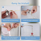 Hibbent 2 Pack Metal Toilet Handle Replacement, Compatible with TOTO THU068#CP Trip Lvr for St743S, Brass Handle Trip Lever, Side Mount Toilet Tank Flush Lever, Brushed Nickel