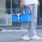 Professional Window Cleaning Kit, Include Compact Cleaning Bucket 3 Gallon, Silicone Squeegee, Microfiber Scrubber, Cloth, All-in-one Window Cleaning Supplies, Commercial & Household Use