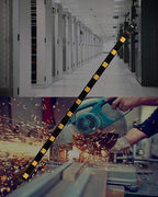 KMC 12 Outlet Heavy Duty Workshop Metal Power Strip with 3-Foot Long Extension Cord with Circuit Breaker, for Workshop and Industrial use, ETL Certified,Black