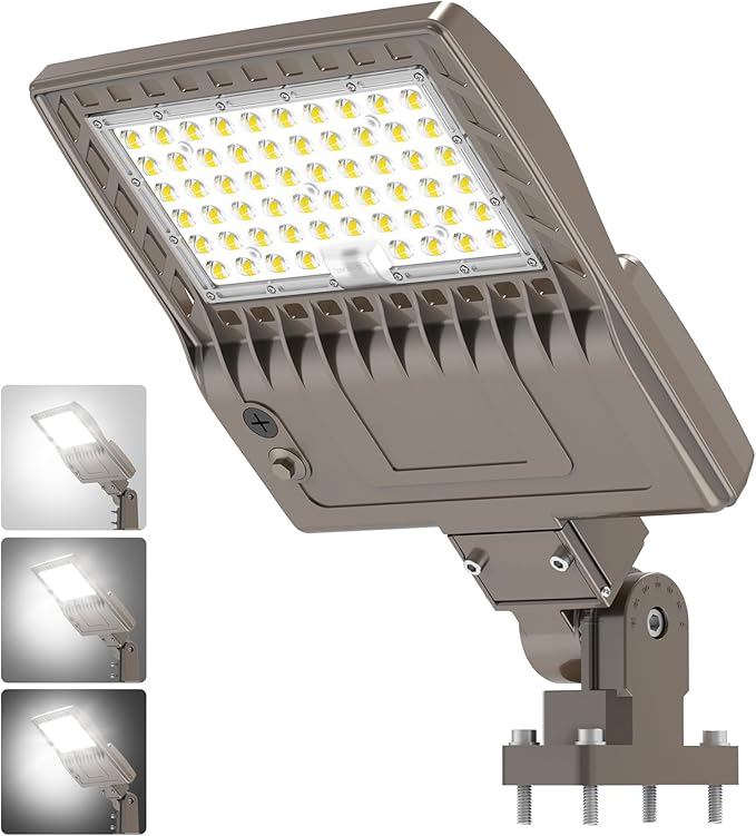 BBESTLED 200 Watts Outdoor LED Lights for Parking Lot Commercial, LED Parking lot Lights Adjustable Wattage Arm Mount Industrial UL DLC Listed 30000LM IP65 5000K 100-277VAC, LED Shoebox Pole Light