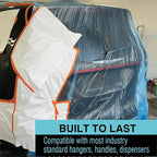 MAXIFILM 20ft x 250ft Roll of Blue Overspray Paintable Masking Plastic Sheeting -8 Micron, 0.3 Mil, Protective Masking Film Cover, Auto Painting, Cover Cloth Home Walls Furniture (1, 20ft x 250ft)