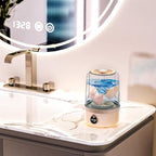 Portable Washing Machine, 1.5L Underwear Washer Rechargeable Cordless Makeup Sponges Cleaner Deep Clean Socks, Underwear, Baby Clothes, Washing Machine for Apartment, Dorm, Camping (Beige)