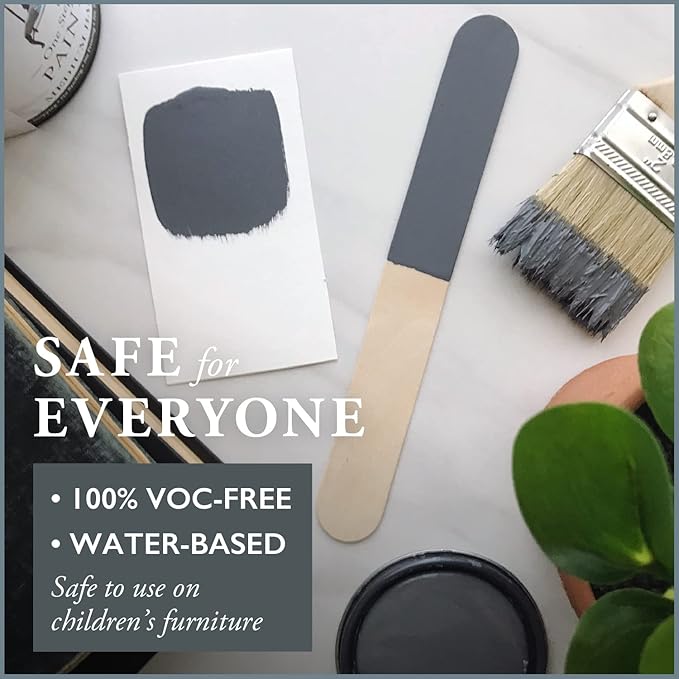 AMY HOWARD AT HOME Chalk-Based One Step Paint for Furniture, Cabinetry, Decor, Finish, and More | No Stripping, Sanding, or Priming | Medium Base | 32 Ounce | Vanderbilt Gray