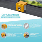 Window Locks for Up and Down Windows 4 Pack Window Stopper Sliding Window Lock for Vertical Horizontal Sliding Windows Doors with Key Aluminum Window Security Locks Child Proof(Golden Small)