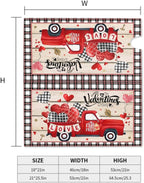 Valentines Day Mailbox Cover Magnetic Standard Size 25.5 x 21 Inch Love Hearts Red Truck Black White Buffalo Plaid Valentines Decoration Mailbox Cover Romantic Post Box Cover Wraps Garden Yard Decor