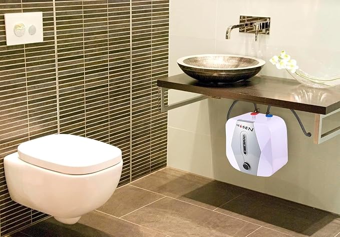 1500W 10L 110V US Plug Compact Size Instant Electric Tank Home Hot Water Heater Kitchens Hair Salons IPX4 Mini Instant Tankless Shower for Kitchen Bathroom 3 GallonNQY2 (10L)