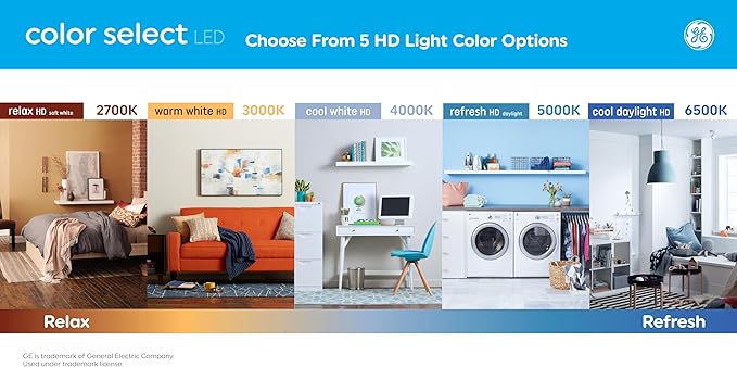 GE Color Select LED Recessed Downlight Fixture, RS6 Indoor Floodlight, 6-Inch, Multiple Color Temperatures, 75 Watt Replacement (3 Pack)