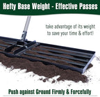 Jardineer Lawn Leveling Rake 45 Inches with 72 Inches Long Handle, Yard Leveling Rakes for Grass Soil, Lawn Leveler Rake Heavy Duty, Ground Dirt Leveler for Yard