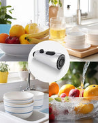 Hibbent Stainless Steel Pull Down Spray Head Replacement with 15 Adapters, NSF/ANSI/CAN 61 & CUPC Certified 3-Function Kitchen Faucet Nozzle, Compatible with Moen, Delta, Kohler Faucet, Chrome