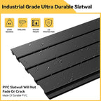 RORA Slat Wall Paneling Garage Slat Wall Storage Systems 2x4 ft Slatwall Black Heavy Duty Satwall for Tool Organization ,Pvc Slat Wall Panels,Fits for Storage and Display