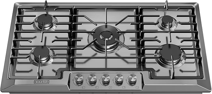 Empava 36" Stainless Steel 5 Italy Sabaf Burners Stove Top Gas Cooktop EMPV-36GC881