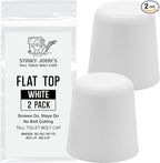 Stinky John's Tall Toilet Bolt Caps: Don't Cut Those Bolts! 100% Made in USA, toilet bolt caps, toilet bolt covers, toilet screw covers (Universal Fit, 2 Pack)