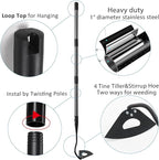 Garden Hoe for Weeding Tool, Heavy Duty Dutch Weeding Hoe Gardening Hand Hoe for Women Kids Men, Metal Garden Weeder Rake Weed Puller for Lawn Long Handle 30-55 inch