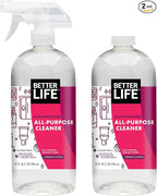 Better Life All Purpose Cleaner - Multipurpose Home and Kitchen Cleaning Spray for Glass, Countertops, Appliances, Upholstery- Multi-surface Spray Cleaner - Currant and Citrus, 32oz (Pack of 2)