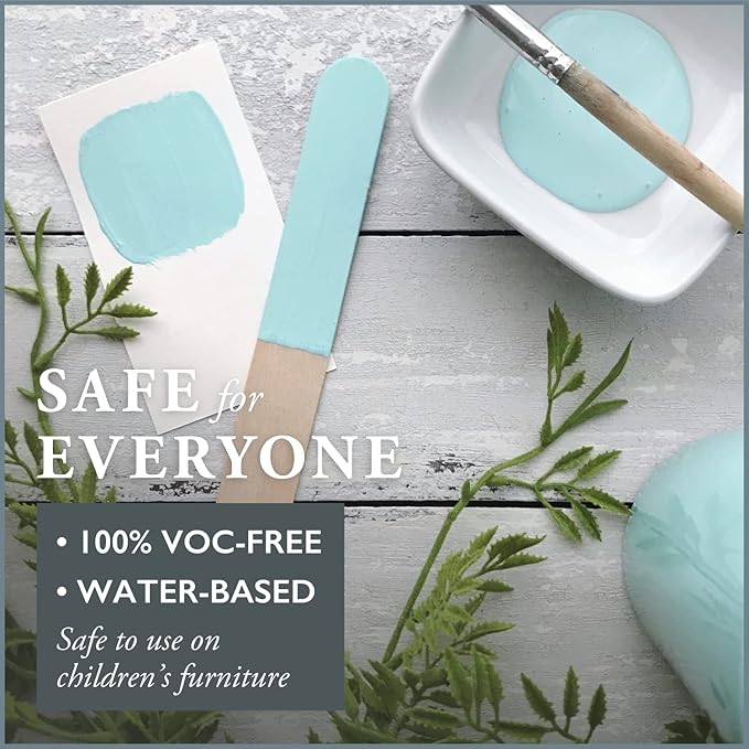 AMY HOWARD AT HOME Chalk-Based One Step Paint for Furniture, Cabinetry, Decor, Finish, and More | No Stripping, Sanding, or Priming | Ultra-Light Base | 32 Ounce | Tick Tock