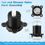 Dreyoo 2 Pieces Pressure Balancing Cartridge and Valve Stem Assembly, Compatible with 971-2500 and 974-2910, Compatible with Pfister 0X8/JX8/VB8/JV8 Deep Casting Valve, for Single Handle Tub/Shower