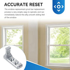 Window Sash Balance Pivot Bars 6970, Window Pivot Bar, Sash Balance Parts Replacement, Window Hardware Replacement Parts for Pella, Fit for Single or Double Hung Window (Set of 4)