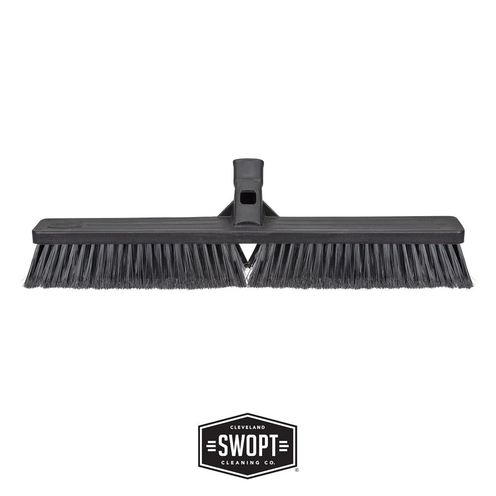 SWOPT 24” Standard Multi-Surface Push Broom Head — Indoor and Outdoor Push Broom — Cleaning Head Interchangeable with All SWOPT Cleaning Products for More Efficient Cleaning and Storage