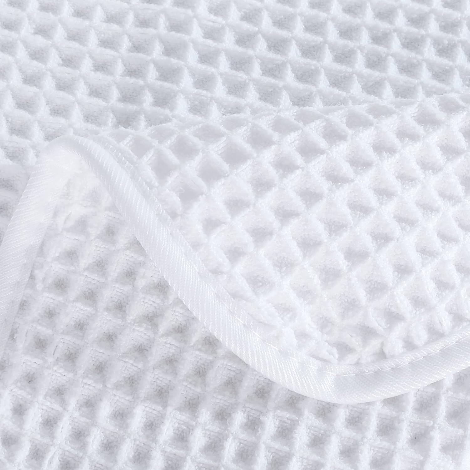 POLYTE Microfiber Quick Dry Lint Free Bath Sheet, 70 x 35 in, Set of 2 (Waffle Weave)