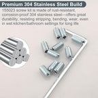 10Pcs Kitchen Faucet Parts for Moen 155023 Screw Kit,Stainless Steel Screws for Kitchen Faucet Handle Repair & Faucet Replacement Parts,Compatible with Moen Single Handle Faucet