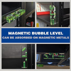 Magnetic T type 45°/90°/180° 3 Different Bubbles Shatterproof Cross Check Bubble Level Torpedo Pocket Levels String Line Tools For Picture Hanging Machinist Construction