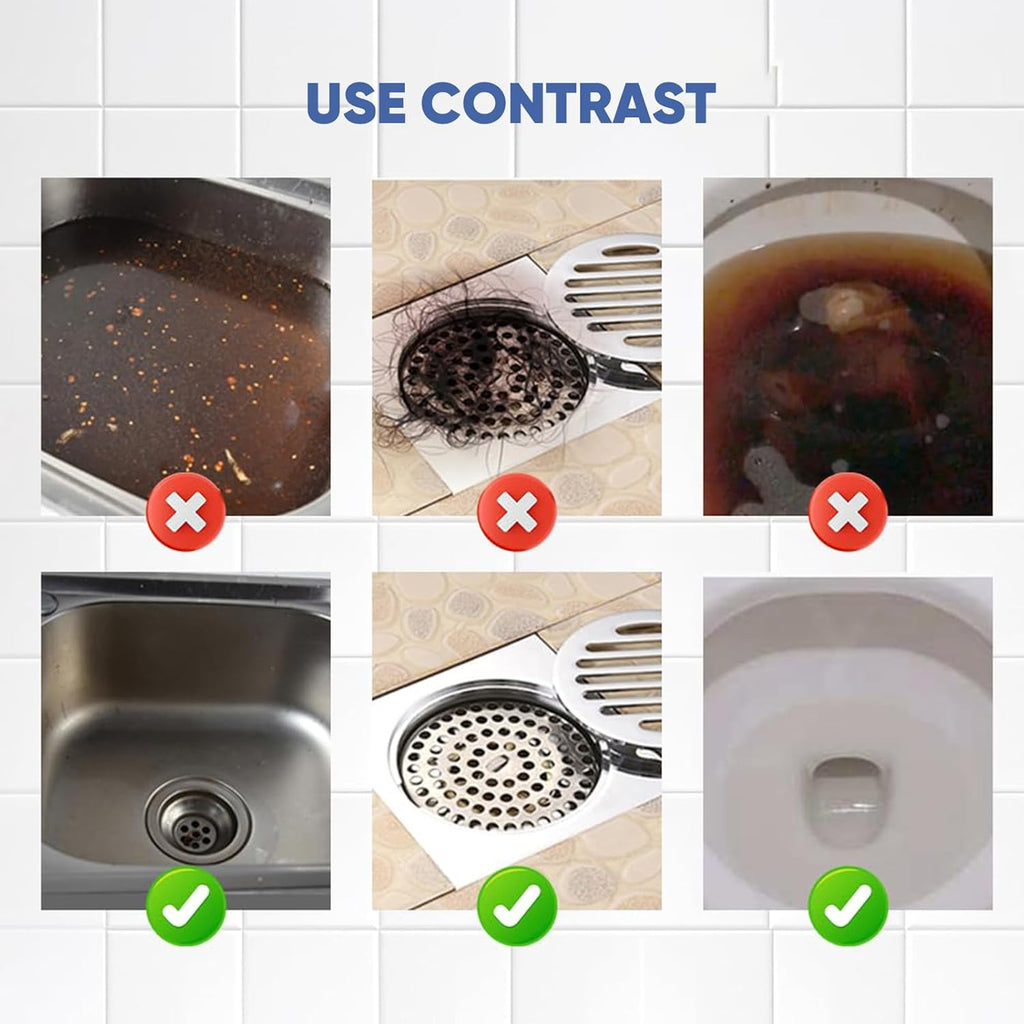 Sink & Drain Cleaner, Dodorado Drain Cleaner Powder, 3.9 oz Bottle, Sewer Pipe Maintainer for Kitchen, Bathtub, Shower Drains (5Bottles)