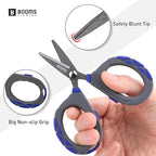Booms Fishing Braided Line Scissors: Micro-Serrated Stainless Steel Blades Line Cutter - XW01 4.1" Fishing Serrated Shears