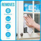 Air Jungles Glass and Window Cleaner Wipes 70 Count, Extra Large 8" x 10" Size Streak Free Cleaning Wipes for Car Windshield, Headlight, Mirror, Tile and Home Glass Surface