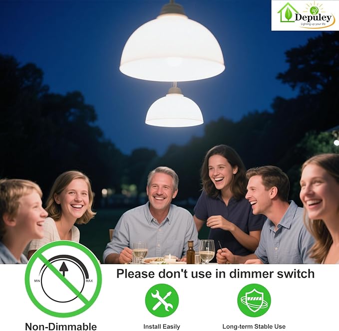 Depuley LED Light Bulbs E12: 6-Pack Candelabra Candle Light Bulb 4W Equivalent 40W - Edison Vintage Bulbs Daylight 5000K C35 Clear Bulb 500 LM 80+CRI Non-Dimmable