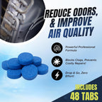 Air Pure Drain Pan Tabs - 48 Flow Treatment Tablets for HVAC & AC Condensate Pan Treatment | Prevents Overflow, Cleans Drain Lines, & Eliminates Odors