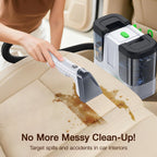 LABIGO Portable Carpet & Upholstery Cleaner, 18Kpa Carpet Cleaner Machine for Deep Stain Removal, Spot Cleaner for Pet Accidents, Area Rugs, Stairs, Car Seats & Couches, Includes Tools & Self-Cleaning