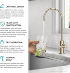 KRAUS Oletto Single Handle Drinking Water Filter Faucet for or Water Filtration System in Spot-Free Antique Champagne Bronze, FF-103SFACB