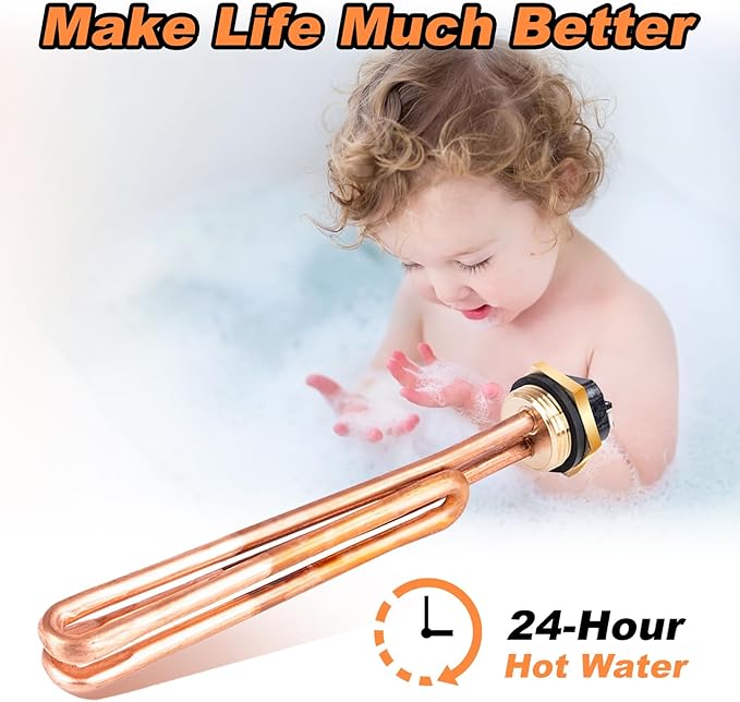 HE 55220 Water Heater Element Replacement for Ecosmart ECO POU 6, ECO 8, ECO 11, Rheem, Eemax, Richmond Electric Tankless Water Heater, 5.5KW 220V/6KW 240V Unit