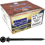 Jake Sales #14 X 3-1/4" Heavy Duty Black Timber/Log/Landscaping Wood Screws - Exterior Coated Heavy Duty Screws. 1 x Full Box - 650 Screws