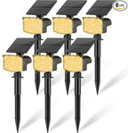 Solar Spot Lights Outdoor Waterproof Adjustable Solar Powered Landscape Lights for Yard 3 Long Time Lighting Modes Spotlights for Pathway Garden Outside Wall Pool Porch- 6 Pack, Warm White
