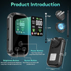 2 Packs, Plug-in Carbon Monoxide Detector, 5-in-1, with HD Display, 3Icons, for Gas, CO, Smoke, Display Temperature, Humidity, 100dB Alarm,Built-in Battery for Portable Use, Display Power Level,Black