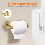 Brushed Gold 6 Pieces Bathroom Hardware Accessories Set Gold Towel Bar Set,Modern Towel Holder Set for Bathroom,Stainless Steel Towel Rack Set Wall-Mounted 23.6 Inch