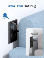 Tower Power Strip with Surge Protector - 12 AC Outlets & 4 USB Ports (2 USB-C), 6FT Extension Cord, Charging Station Tower for Home Office Dorm Travel (Black)